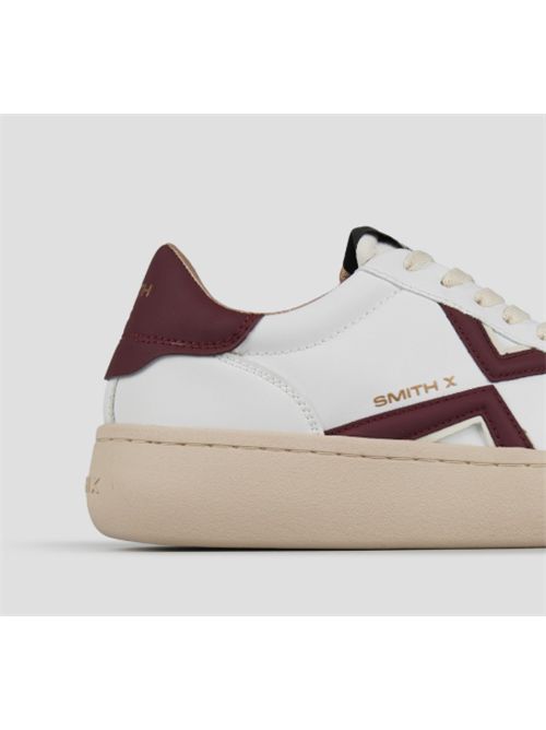 Sneakers con logo laterale e tallone rosso scuro Ocean Smith X SMITH X | SXBCOCW-9552-WDR